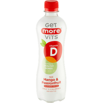 Get More Vits Mango & Passievrucht Suikervrij 500 ML