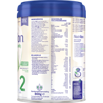 Nutrilon Melk & Plantaardig 2 Opvolgzuigelingenvoeding 6-12 Maanden 800 g