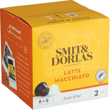 Smit & Dorlas Latte Macchiato Koffiecups 16 Stuks