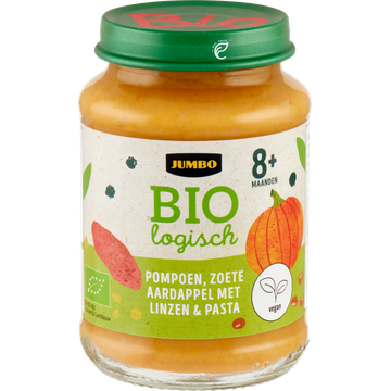 Jumbo Biologisch Pompoen, Zoete Aardappel Met Linzen & Pasta 8+ Maanden 190 g