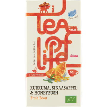 Tea of life Kurkuma, Sinaasappel & Honeybush Fresh Boost 20 Stuks 30 g