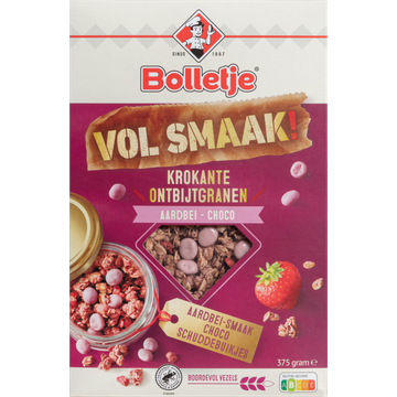 Bolletje Vol Smaak! Krokante Ontbijtgranen Aardbei - Choco 375 g