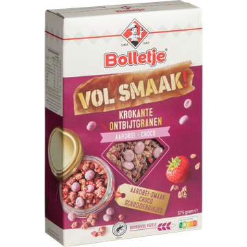 Bolletje Vol Smaak! Krokante Ontbijtgranen Aardbei - Choco 375 g