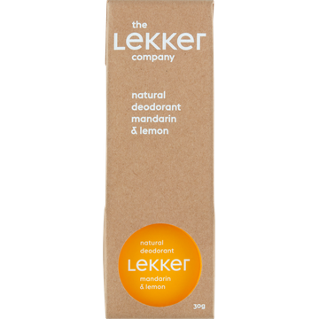 The Lekker Company Natuurlijke Deodorant CrÃ¨me Mandarijn & Citroen 30 g