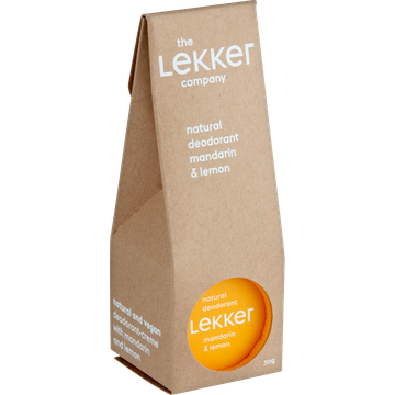 The Lekker Company Natuurlijke Deodorant CrÃ¨me Mandarijn & Citroen 30 g