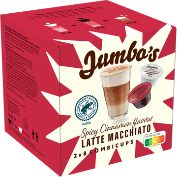 Jumbo's Spicy Cinnamon Latte Macchiato Combi Koffiecups 2 x 8 Stuks