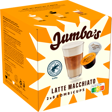 Jumbo's Latte Macchiato Combi Koffiecups 2 x 8 Stuks
