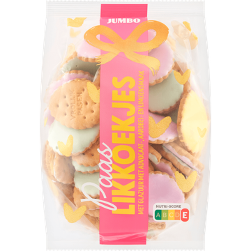 Jumbo Paas Likkoekjes met Glazuuur met Advocaat-, Aardbei- en Limoensmaak 200 g