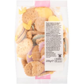 Jumbo Paas Likkoekjes met Glazuuur met Advocaat-, Aardbei- en Limoensmaak 200 g