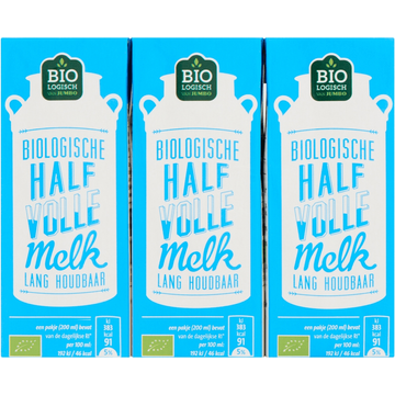 Jumbo Biologisch Houdbare Halfvolle Melk  3 x 200 ml