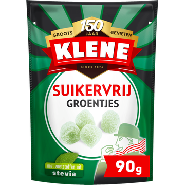 Klene Drop Groentjes Suikervrij 90g