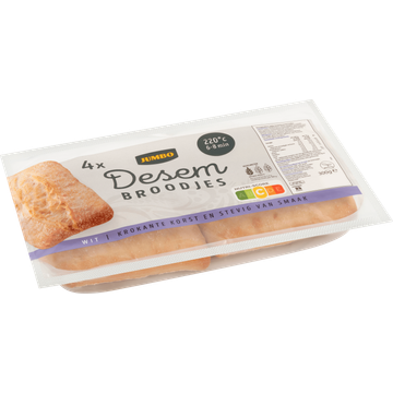 Jumbo - Desem Broodjes Wit - 4 Stuks