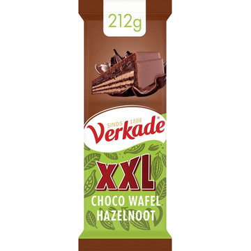 Verkade Wafelreep Melk/Hazelnoot 212 g