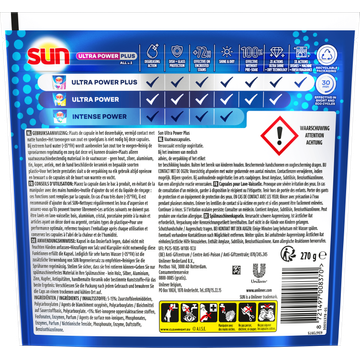 Sun Ultra Power Plus Vaatwascapsules 18 Stuks