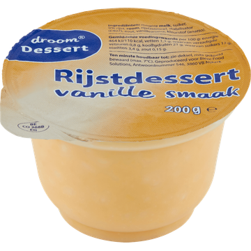 Droom Dessert Rijstdessert Vanille Smaak 200 g