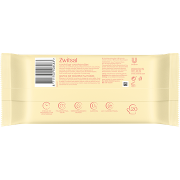 Zwitsal Goedemorgen Vochtige Washandjes 20 Stuks