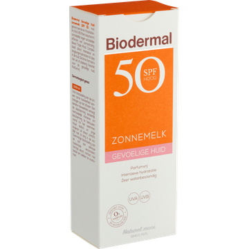 Biodermal Zonnemelk Gevoelige Huid SPF 50 Hoog 200 ML