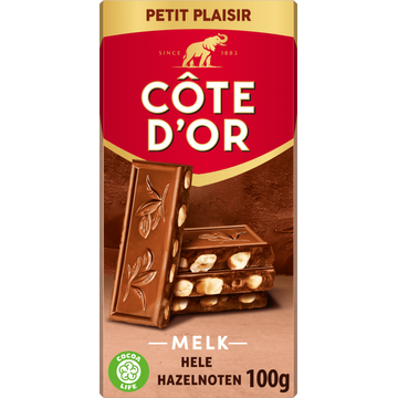 Côte d'Or Melkchocolade Met Hele Hazelnoten 100g