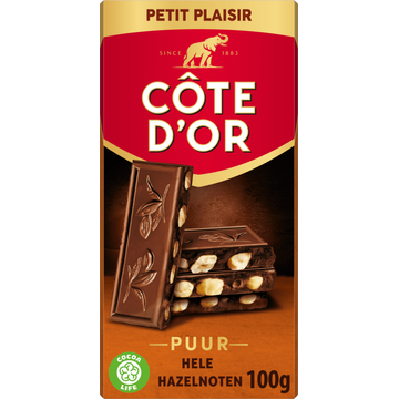 Côte d'Or Pure Chocolade Met Hele Hazelnoten 100g