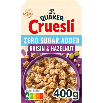 Quaker Cruesli Zero Sugar Added Raisin & Hazelnut 400 gr