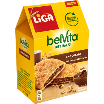 LiGA BelVita Soft Bakes Koekjes Choco-Hazelnoot 5 Stuks 250g