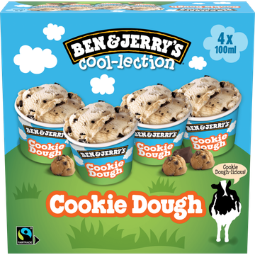 Ben & Jerry's IJs Cookie Dough 4 x 100ml 400ml