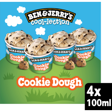 Ben & Jerry's IJs Cookie Dough 4 x 100ml 400ml