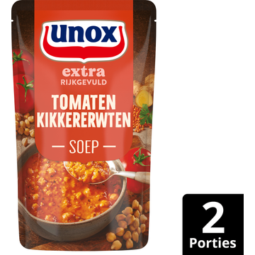 Unox Extra Rijkgevuld Soep In Zak Tomaten Kikkererwten 570 ml