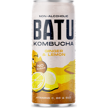 Batu Kombucha Ginger & Lemon 250ML