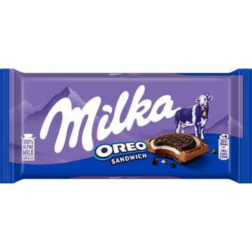 Milka Chocoladereep Oreo Sandwich 92 g