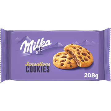 Milka Sensations Cookies Chocoladebiscuit verpakking 208 g