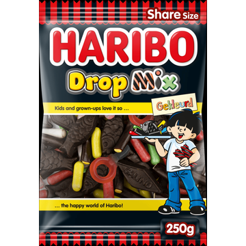 Haribo Drop Mix Gekleurd 250g