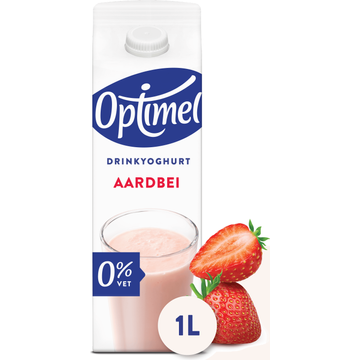 Optimel Drinkyoghurt Aardbei 0% Vet 1L