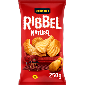 Jumbo Ribbel Chips Naturel 250 g