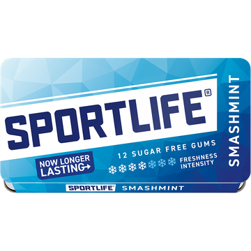 Sportlife Smashmint Sugar Free Gums 12 Stuks 18 g