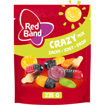 Red Band Crazy Mix Zacht Zoet Drop 235 g