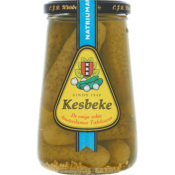 Kesbeke Augurken AB Natriumarm Zoetzuur 340 g
