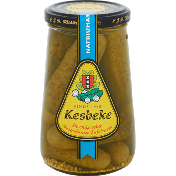 Kesbeke Augurken AB Natriumarm Zoetzuur 340 g