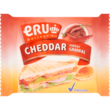 ERU Cheddar Piment Sambal 8 Plakken 150 g