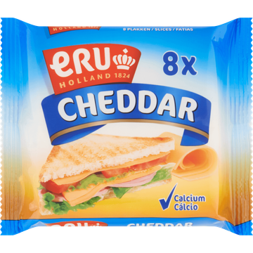 ERU Cheddar Plakken 8 Stuks 150 g