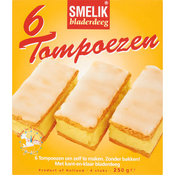 Smelik Tompoezen 6 Stuks 250 g