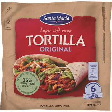 Santa Maria Tortilla Wraps Large 6 Stuks 371 g