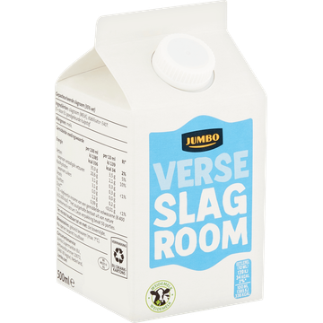 Jumbo Verse Ongeklopte Slagroom Biologisch 250 ML