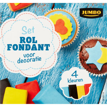Jumbo Set Rolfondant voor Decoratie 4 x 75 g