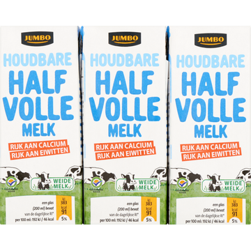 Jumbo Houdbare Halfvolle Melk 6 x 200 ml