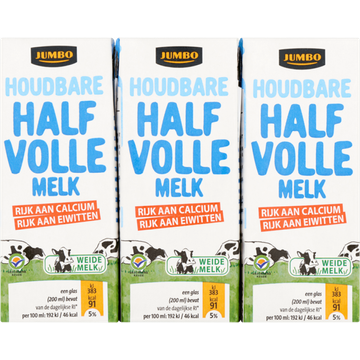Jumbo Houdbare Halfvolle Melk 6 x 200 ml
