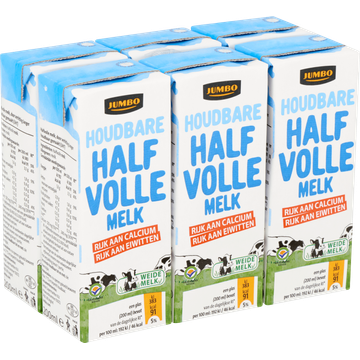 Jumbo Houdbare Halfvolle Melk 6 x 200 ml
