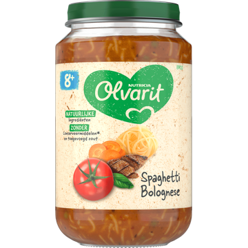 Olvarit Spaghetti Bolognese 8+ Maanden 200 g