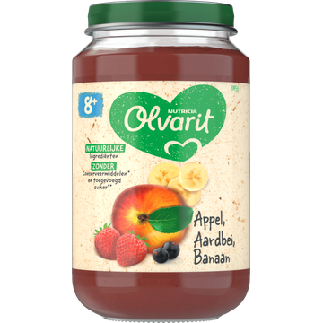 Olvarit Appel Aardbei Banaan 8+ Maanden 200 g