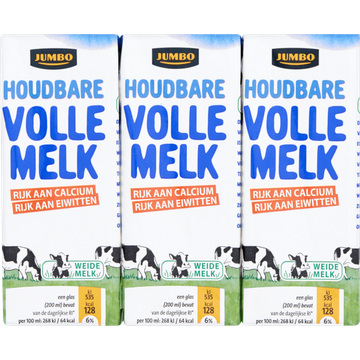 Jumbo Houdbare Volle Melk 6 x 200 ml